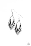 Tour de Force - White - Paparazzi Accessories $5 EARRINGS