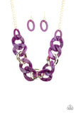 I Have A HAUTE Date - Purple - Paparazzi Accessories $5 NECKLACE