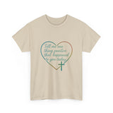 Christian Heart Tee — "Tell me one thing positive that happened to you today"
