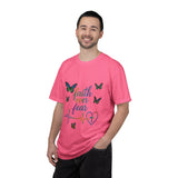 Faith Over Fear T‑Shirt — Christian Heartbeat Butterfly Tee
