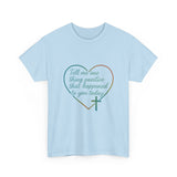 Christian Heart Tee — "Tell me one thing positive that happened to you today"