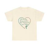 Christian Heart Tee — "Tell me one thing positive that happened to you today"