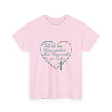 Christian Heart Tee — "Tell me one thing positive that happened to you today"