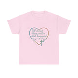 Christian Heart Tee — "Tell me one thing positive that happened to you today"