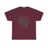 Christian Heart Tee — "Tell me one thing positive that happened to you today"