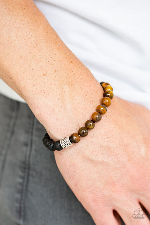 Take It Easy - Brown - Paparazzi Accessories URBAN BRACELET