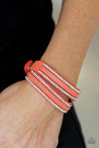 Going For Glam - Orange - Paparazzi Accessories - WRAP BRACELET $5