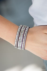 Rebel In Rhinestones - Purple - Paparazzi Accessories