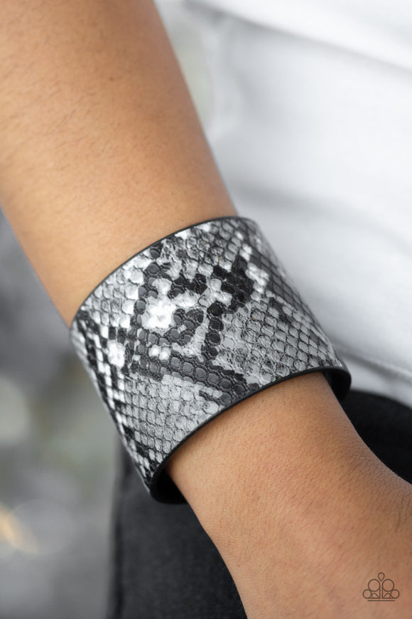 Whats HISS Is Mine - Silver - Paparazzi Accessories WRAP BRACELET $5