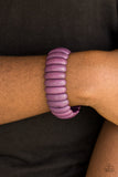 Peacefully Primal - Purple - Paparazzi Accessories STRETCH BRACELET $5