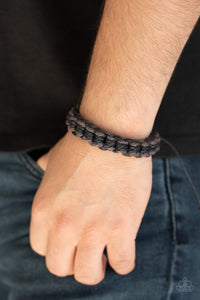 WEAVE It To Me - Black and Brown - Paparazzi Accessories  Strands of brown and black cording weave around black leather cording, creating an earthy braid around the wrist. Features an adjustable sliding knot closure.  Sold as one individual bracelet.  P9UR-BKXX-401XX