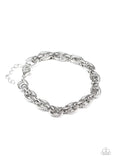 Gridiron Grunge - Silver - Paparazzi Accessories