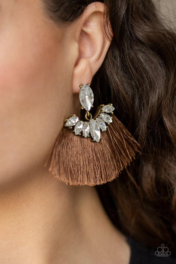 Formal Flair - Brown - Paparazzi Accessories EARRINGS