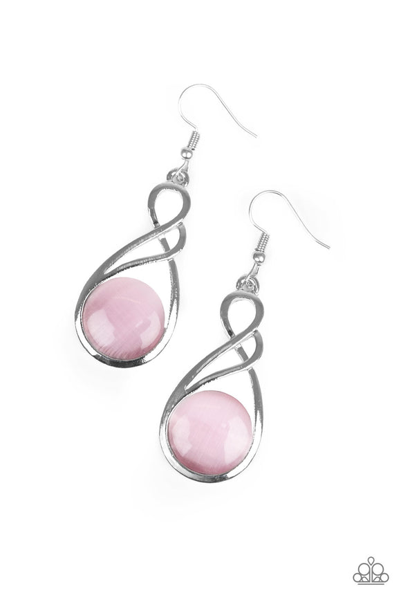 Swept Away - Pink - Paparazzi Accessories EARRINGS