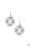 Totally GLOWN Away - White - Paparazzi Accessories EARRINGS $5
