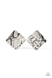 Making HISS-tory - White - Paparazzi Accessories $5 EARRINGS