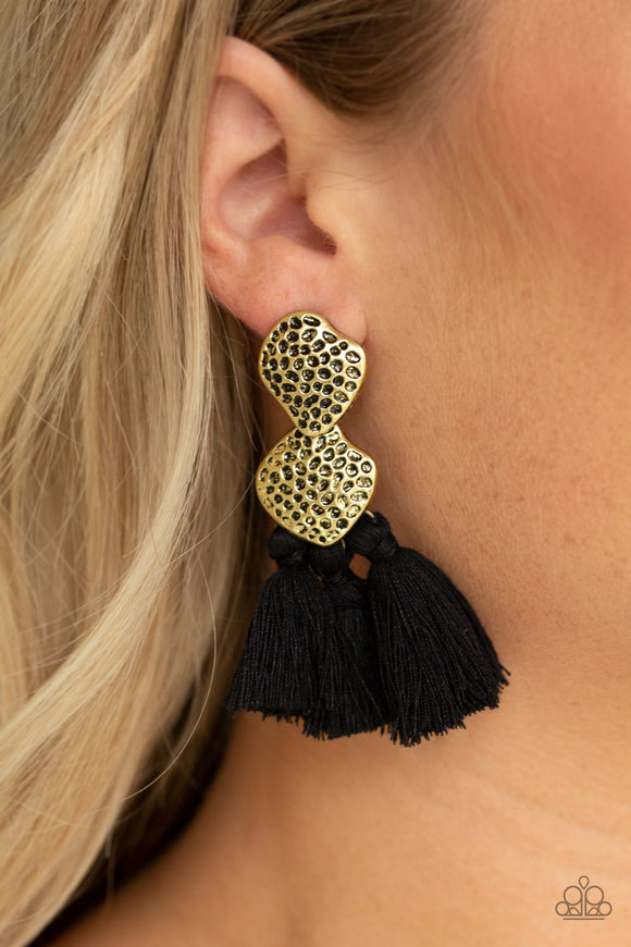Tenacious Tassel - Black - Paparazzi Accessories