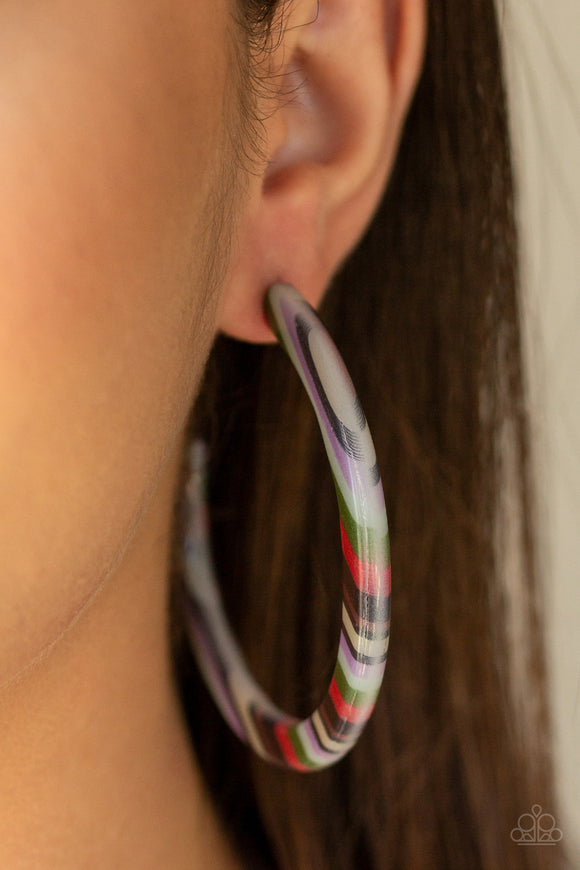 HAUTE-Blooded - Multi - Paparazzi Accessories $5 EARRINGS