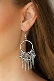 Very Vagabond - White - Paparazzi Accessories $5 EARRINGS