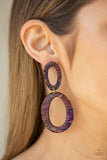 Hey, HAUTE Rod - Multi (purple) - Paparazzi Accessories ACRYLIC EARRINGS $5