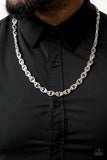 Grit and Gridiron - Silver Textured silver links are joined together with sleek silver fittings across the chest, creating an ornate chain. Features an adjustable clasp closure.  Sold as one individual necklace.