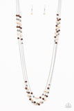 Seasonal Sensation - Brown - Paparazzi Accessories LONG NECKLACE