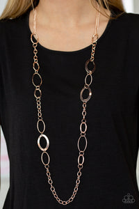 Chain Cadence - Gold - Paparazzi Accessories LONG NECKLACE