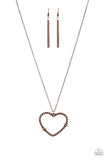 Straight From The Heart - Copper - Paparazzi Accessories