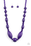 Summer Breezin - Purple - Paparazzi Accessories $5 NECKLACE