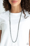 SLEEK and Destroy - Black - Paparazzi Accessories $5 NECKLACE