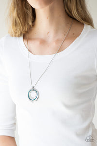 Gather Around Gorgeous - Blue - Paparazzi Accessories $5 NECKLACE