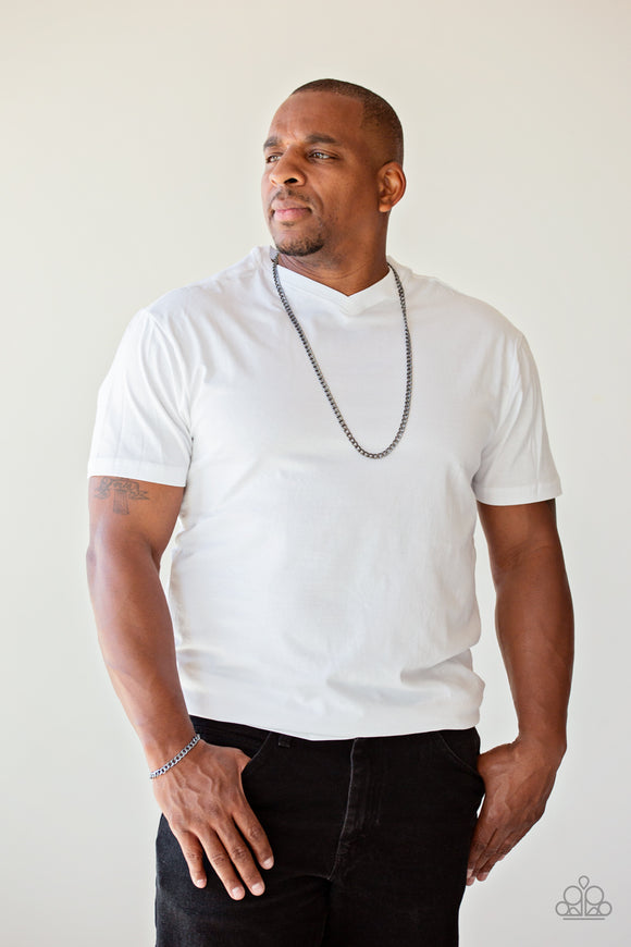 Delta - Black - Paparazzi Accessories $5 MENS NECKLACE