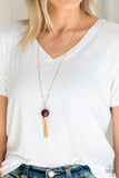 Belle Of The BALLROOM - Purple - Paparazzi Accessories GOLD LONG NECKLACE $5