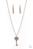 Unlock My Heart - Copper - Paparazzi Accessories