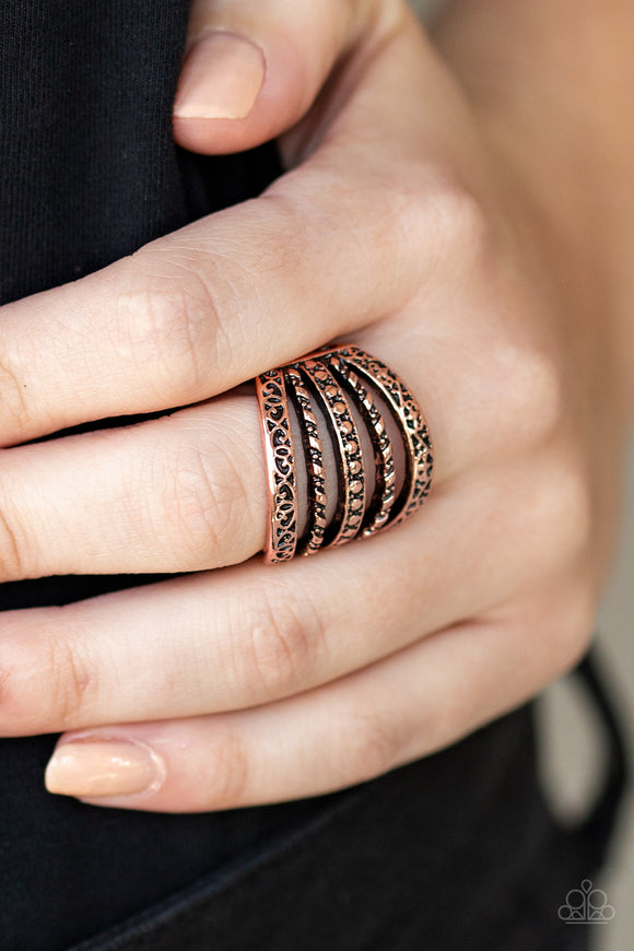 Textile Bliss - Copper - Paparazzi Accessories