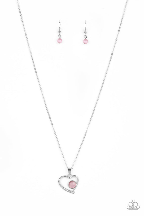 Heart Full of Love - Pink - Paparazzi Accessories NECKLACE