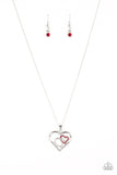 Cupid Charm - Red - Paparazzi Accessories NECKLACE