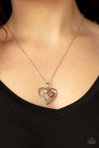 Cupid Charm - Red - Paparazzi Accessories NECKLACE