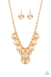 Texture Storm - Gold - Paparazzi Accessories $5 NECKLACE