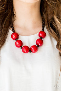 Oh My Miami - Red - Paparazzi Accessories $5 NECKLACE