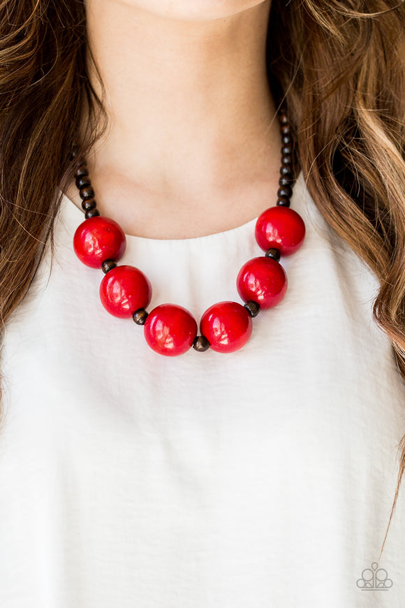 Oh My Miami - Red - Paparazzi Accessories $5 NECKLACE