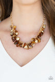 Full Out Fringe - Brown - Paparazzi Accessories $5 NECKLACE