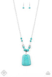 Simply Santa Fe - Sandstone Oasis -Blue Necklace