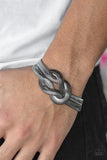 To The Max - Black - Paparazzi Accessories Two thick rows of gunmetal herringbone chain knot into a bold centerpiece atop the wrist. Features an adjustable clasp closure.  Sold as one individual bracelet.